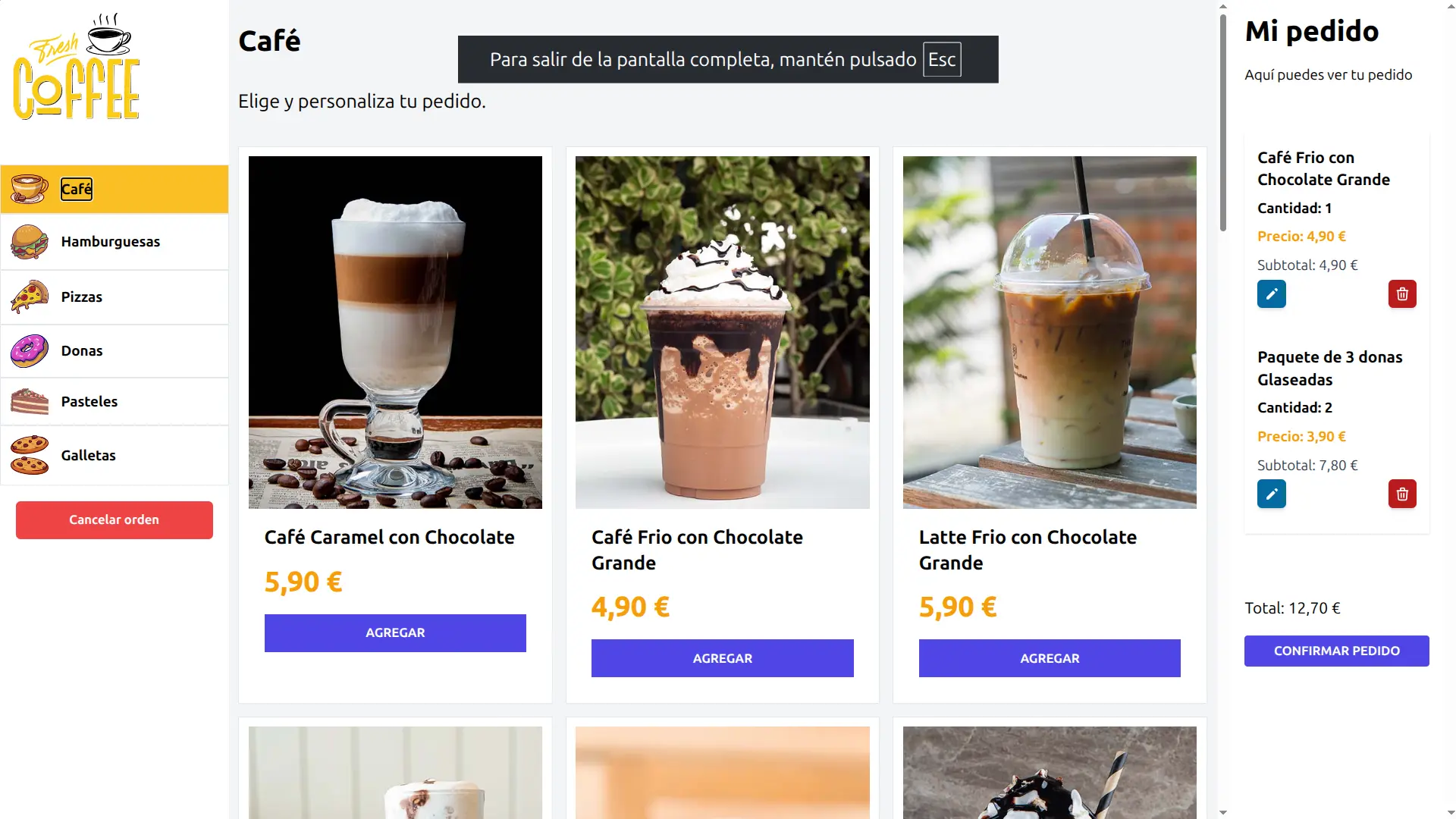 Imagen de la web de cafereact