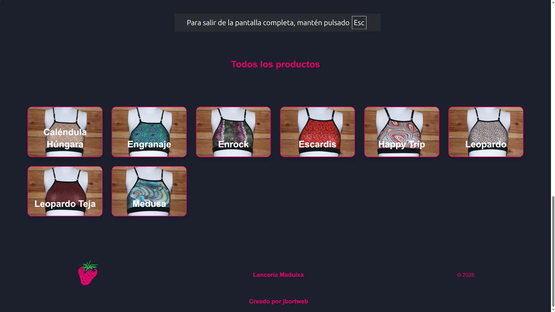 Imagen de la web de maduixa